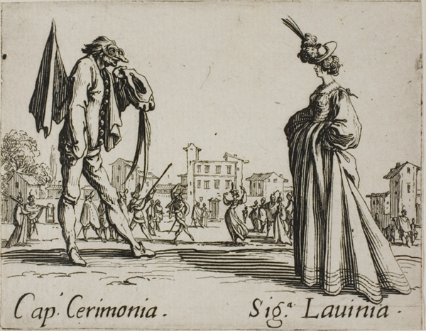 Capitano Cerimonia - Signora Lavinia, plate 3 from Balli di Sfessania