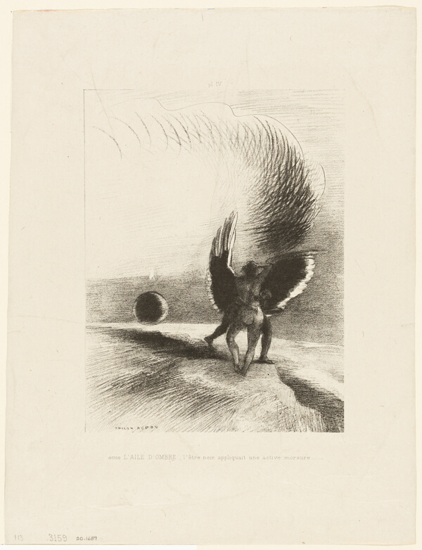 Beneath the Wing of a Shadow the Black Creature was Biting Energetically, plate 4 of 6
