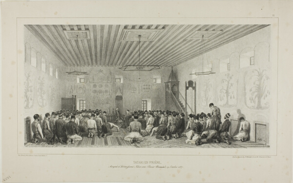 Praying Tartars, Istrimdjami-Kara-sou-Bazar, Crimea, October 19, 1837