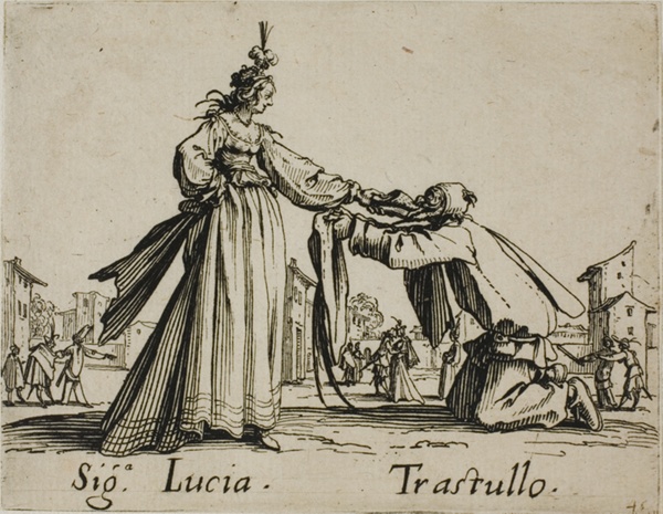Signora Lucia - Trastullo, plate 21 from Balli di Sfessania