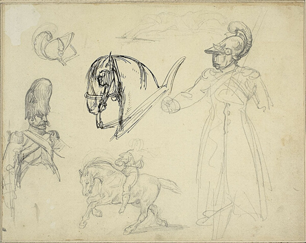 Sketches of Horses and Soldiers
