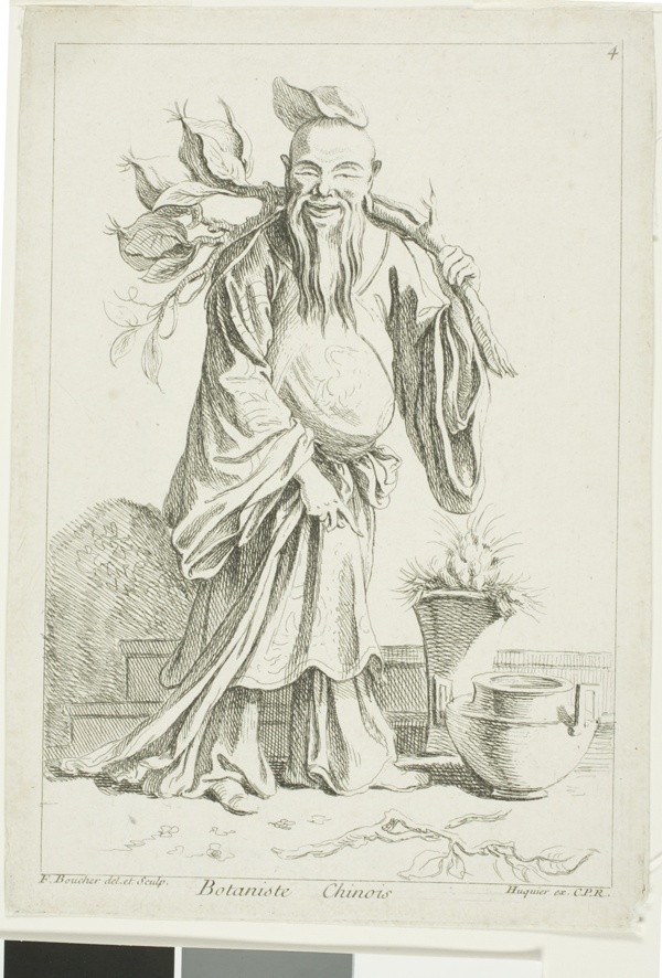 Chinese Botanist, from Recueil de diverses figures chinoise du cabinet de François Boucher