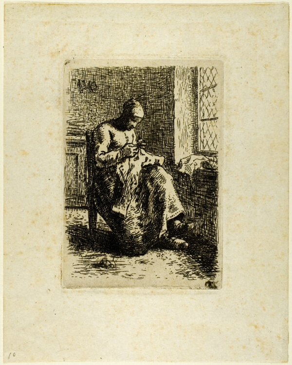 A Woman Sewing