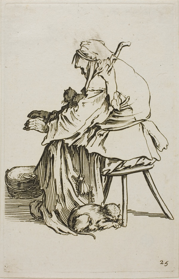 Old Woman with Cats, plate 25 from The Beggars