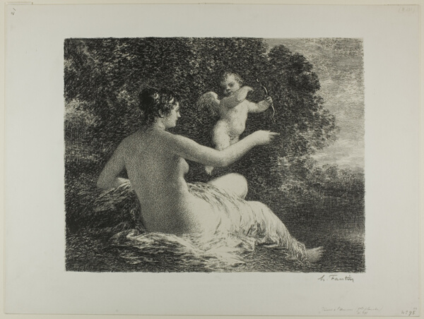 Venus and Cupid, large plate