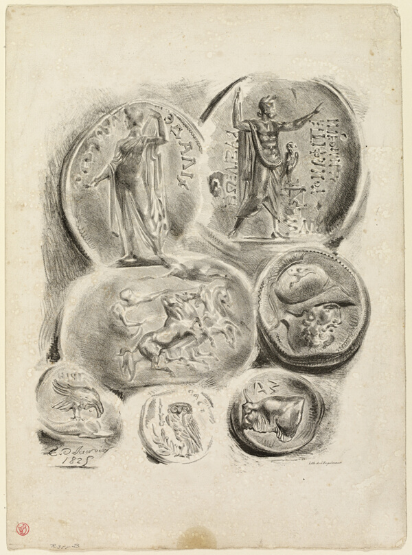 Sheet of Seven Antique Medals