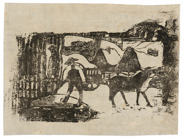 The Ox Cart, from the Suite of Late Wood-Block Prints