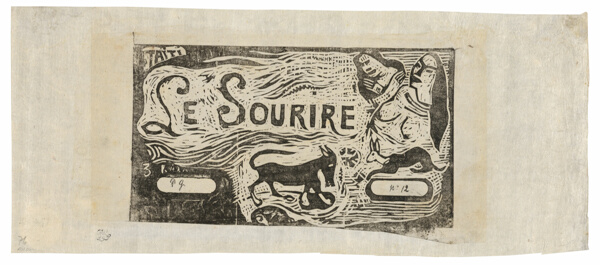 Fox, Busts of Two Women, and a Rabbit, headpiece for Le sourire