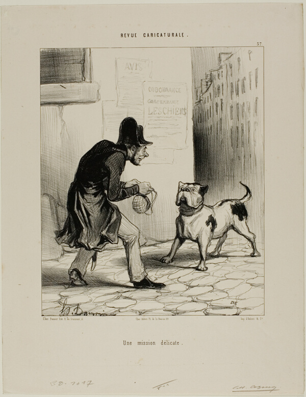 A Delicate Task, plate 37 from Revue Caricaturale