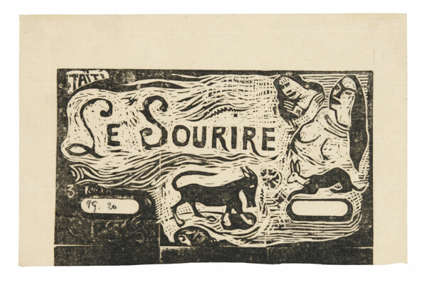 Fox, Busts of Two Women, and a Rabbit, headpiece for Le sourire