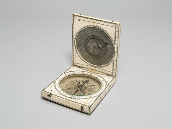 Portable Diptych with Compass, Sundial, and Perpetual Calendar