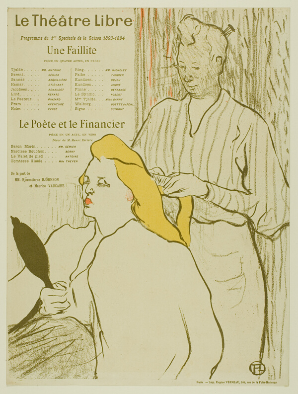 The Hairdresser, Program for the Théâtre Libre
