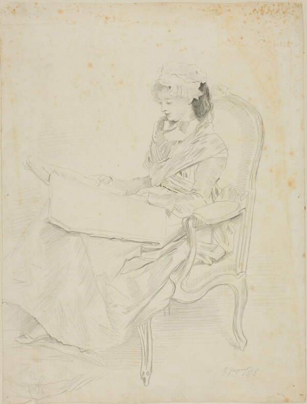 Seated Young Woman Reading