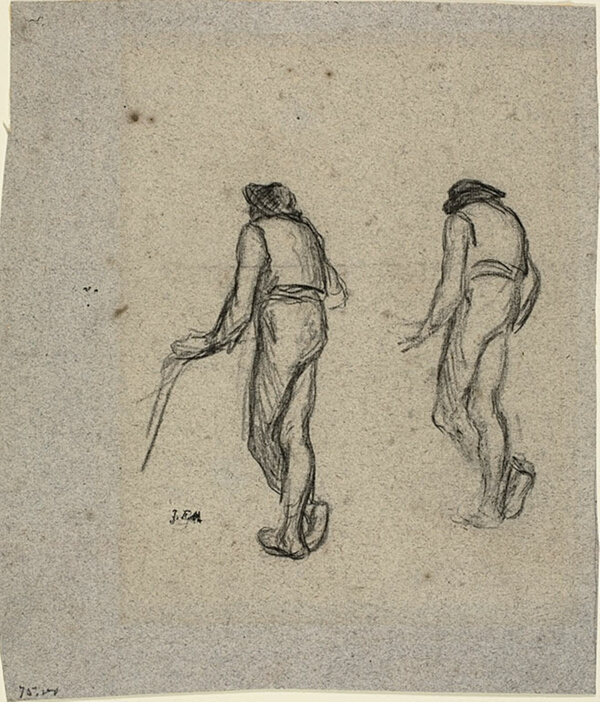 Two Sketches of a Peasant, seen from Behind
