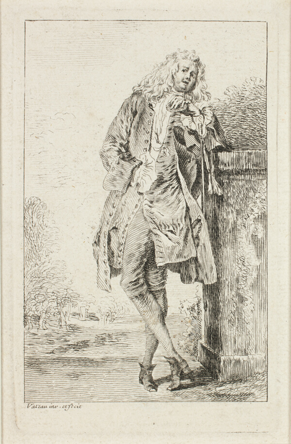 Standing Man Leaning against a Plinth, from Figures de modes