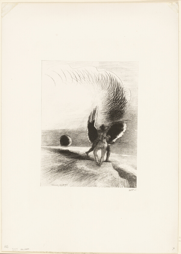 Beneath the Wing of Shadow the Black Creature was Biting Energetically, plate 4 of 6