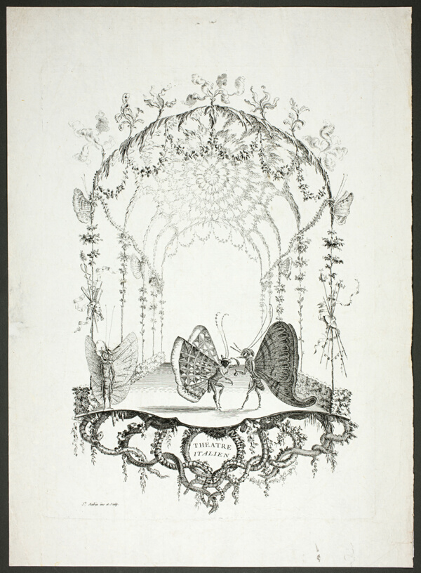 Butterflies on the Stage or Italian Theater, from Sample of Human Butterflies by Saint Aubin