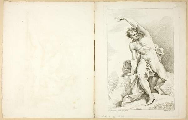 Figure (recto and verso), from Premier livre de figures d’Academies gravées en Partie par les Professeurs de l’ Académie Royale