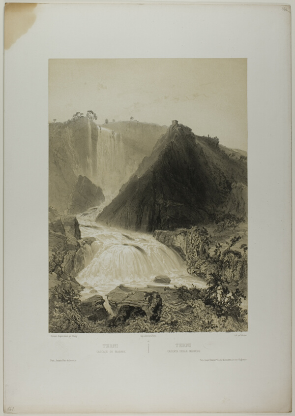Terni: Marble Falls, plate twenty from Italie Monumentale et Pittoresque
