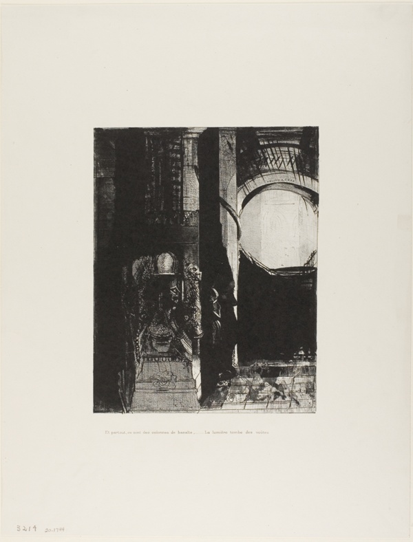 And On Every Side Are Columns of Basalt,...the Light Falls From the Vaulted Roof, plate 3 of 24