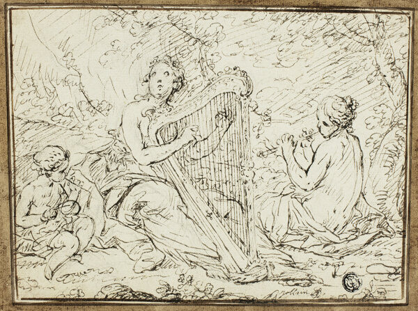 Nymphs Playing Musical Instruments