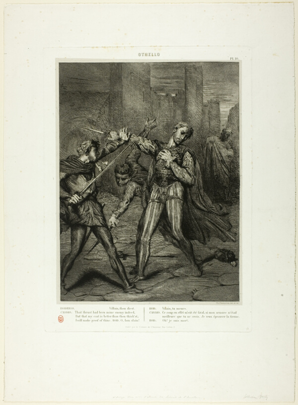 Villain, Thou Diest, plate ten from Othello