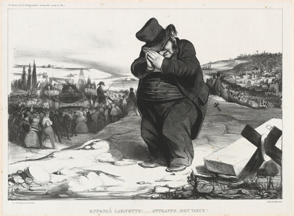 Crushed Lafayette!... Trapped, Old Fellow!, plate 22 from L’Association mensuelle