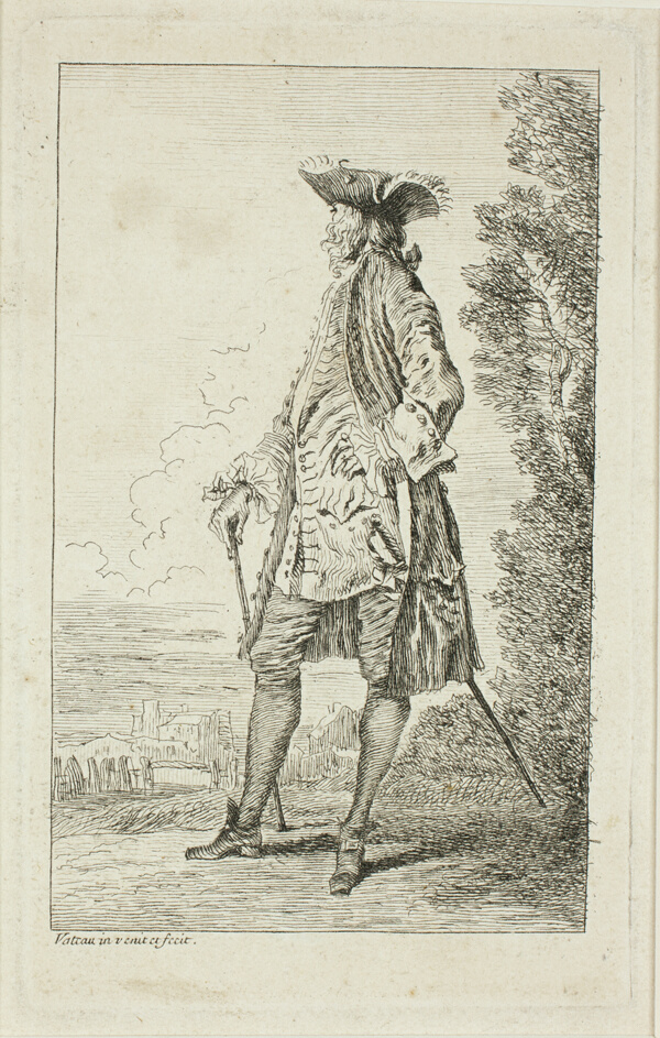 Standing Man with a Hat, Facing Left, from Figures de modes