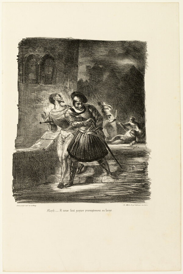 Mephistopheles and Faust Fleeing After the Duel, from Faust