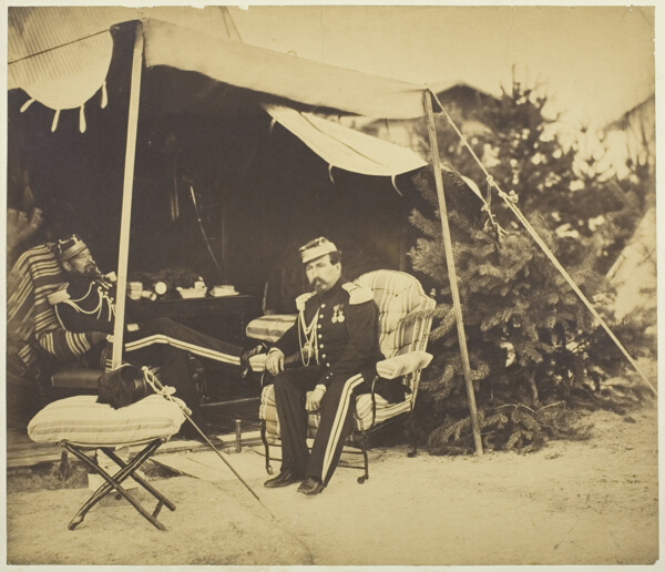 Officers Seated at a Tent, Camp de Châlons