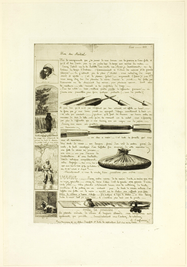 Page one, from Letter on the Elements of Etching