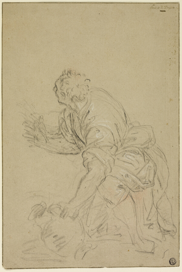 Man Kneeling With Jug (recto); Standing Man (verso)