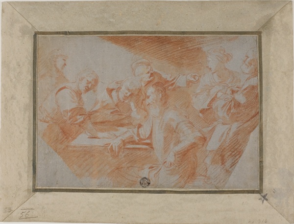 Group of Figures Around Table