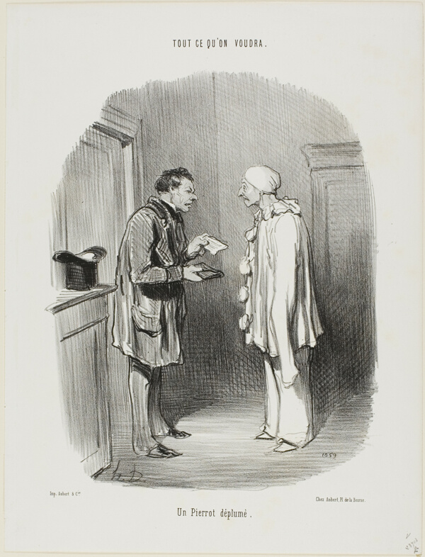 A Plucked Pierrot, plate 9 from Tout Ce Qu'on Voudra