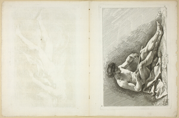 Figure (recto and verso), from Seconde livre de figures d’Academies gravées en Partie par les Professeurs de l’ Académie Royale