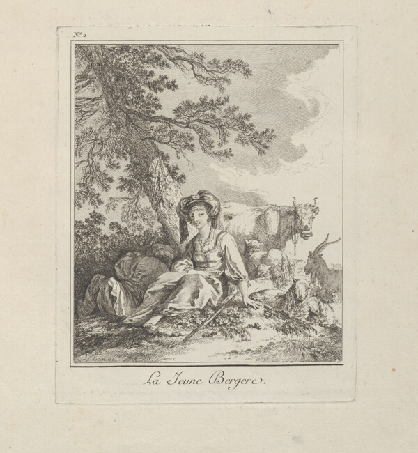 The Young Shepherdess, plate two from Divers Habillements des Peuples du Nord