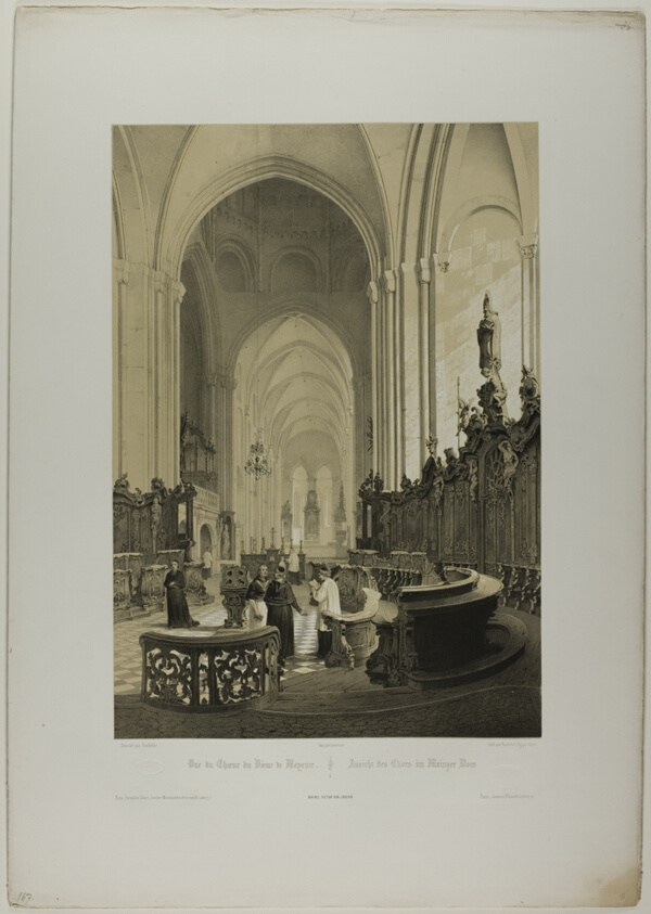View of the Choir of the Cathedral of Mainz, plate four from Allemande