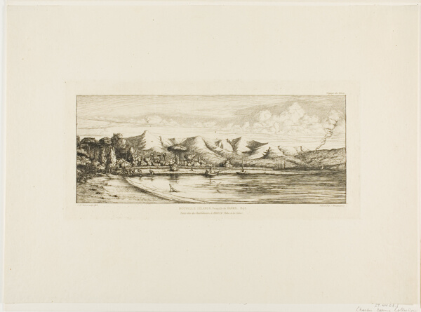 Seine Fishing off Collier's Point, Akaroa, Banks' Peninsula, 1845