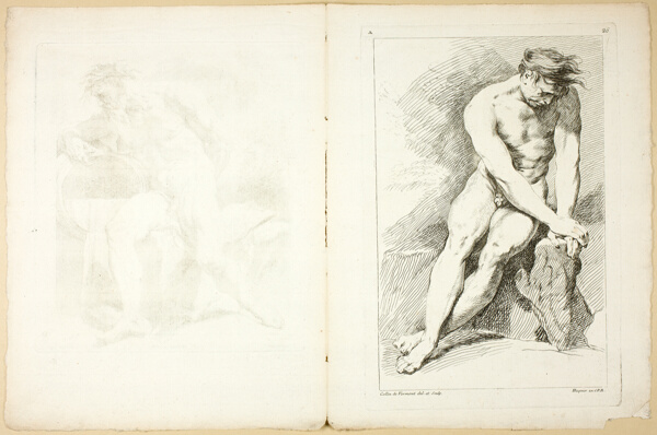 Figure (recto and verso), from Premier livre de figures d’Academies gravées en Partie par les Professeurs de l’ Académie Royale