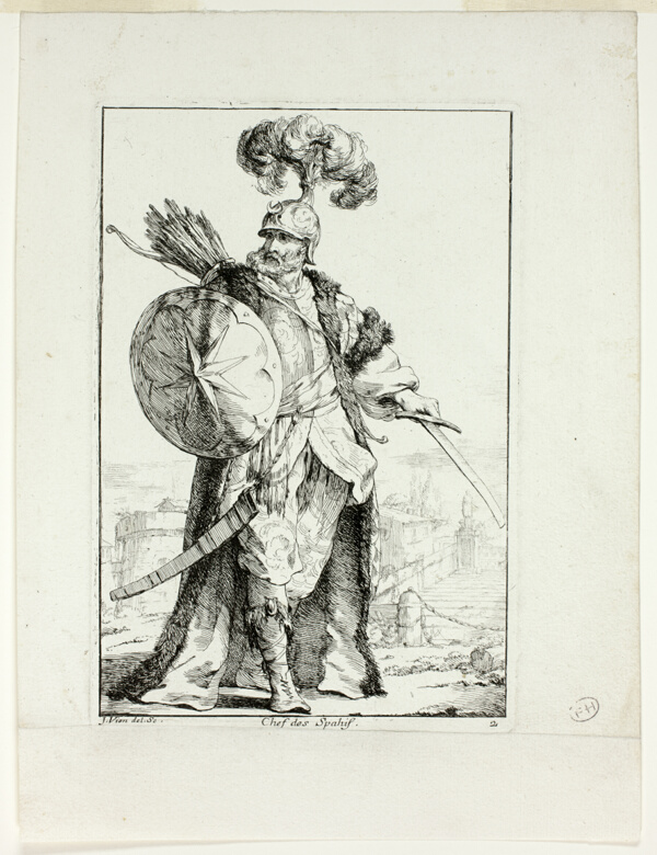 Chef des Spahis, plate two from Caravanne du Sultan à la Mecque
