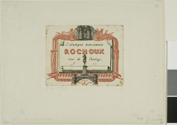 Address-Card of the Printseller, Rochoux
