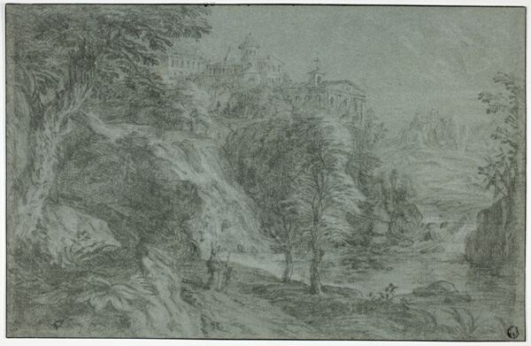 Italianate Landscape with Church on Cliff