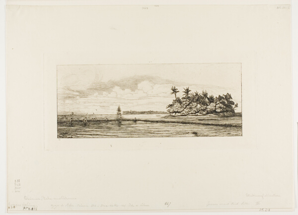 Oceania: Fishing, Near Islands with Palms in the Uea or Wallis Group, 1845