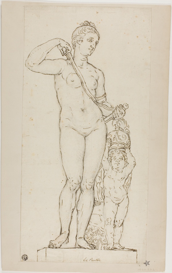 Sculpture of Venus and Cupid, with Mars' Armor