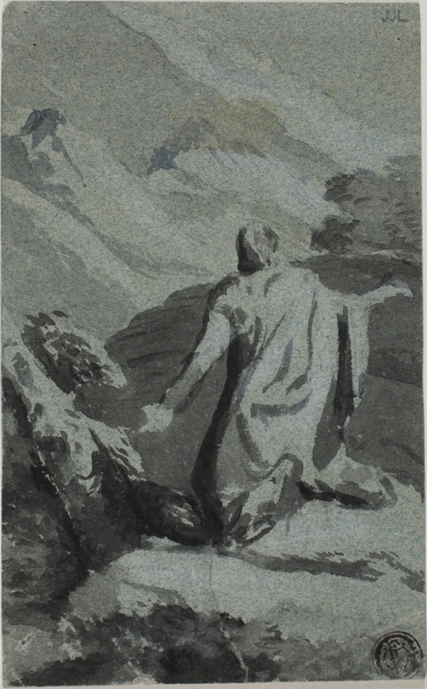 Man Praying in Wilderness