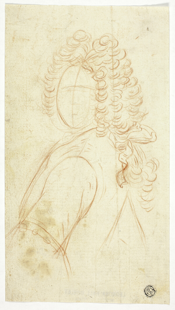 Half-Length Sketch of Gentleman Wearing Wig