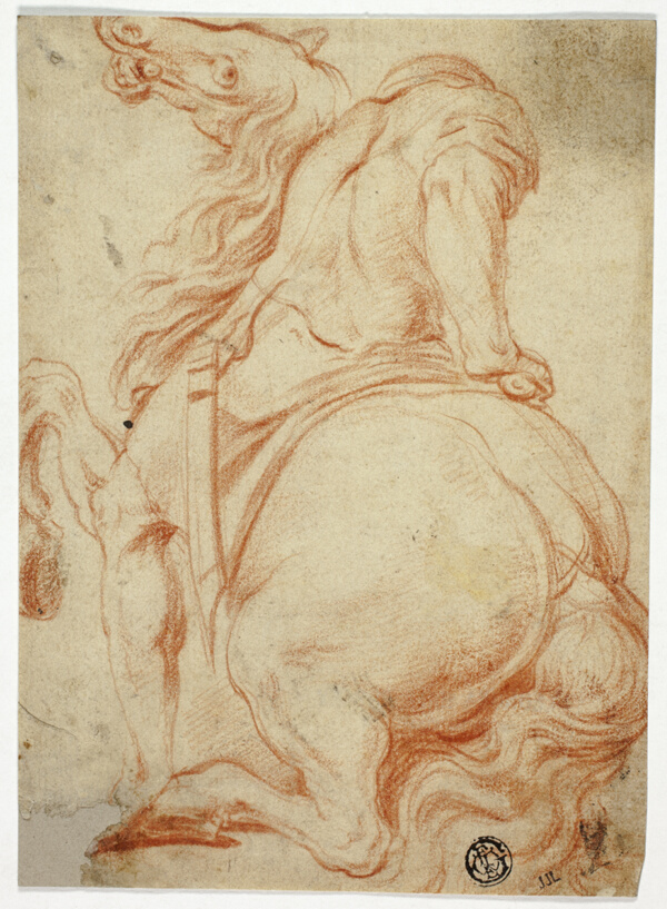 Man on Rearing Horse, Seen from Behind