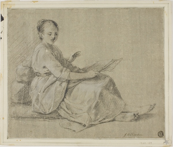 Barefoot Woman Seated on Ground