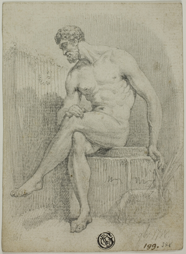Seated Male Nude (from statue)