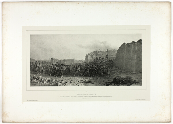 Assault and capture of bastion no. 6, from Souvenirs d’Italie: Expédition de Rome